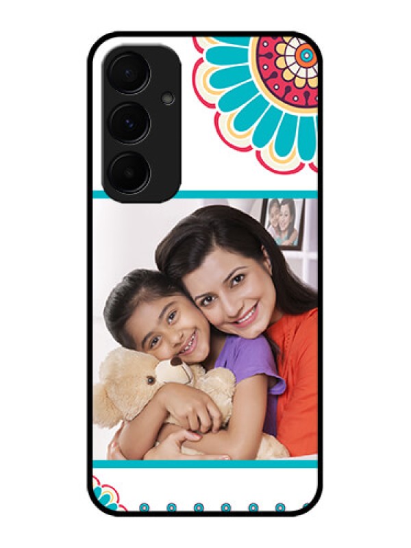 Custom Samsung Galaxy A55 5G Custom Glass Phone Case - Flower Design