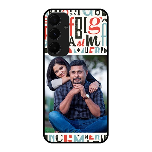 Samsung Galaxy A55 5G Custom Glass Phone Case - Alphabet Design