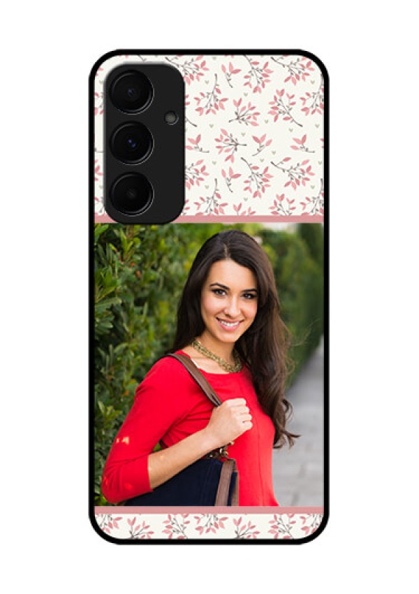 Samsung Galaxy A55 5G Custom Glass Phone Case - Stunning Floral Design
