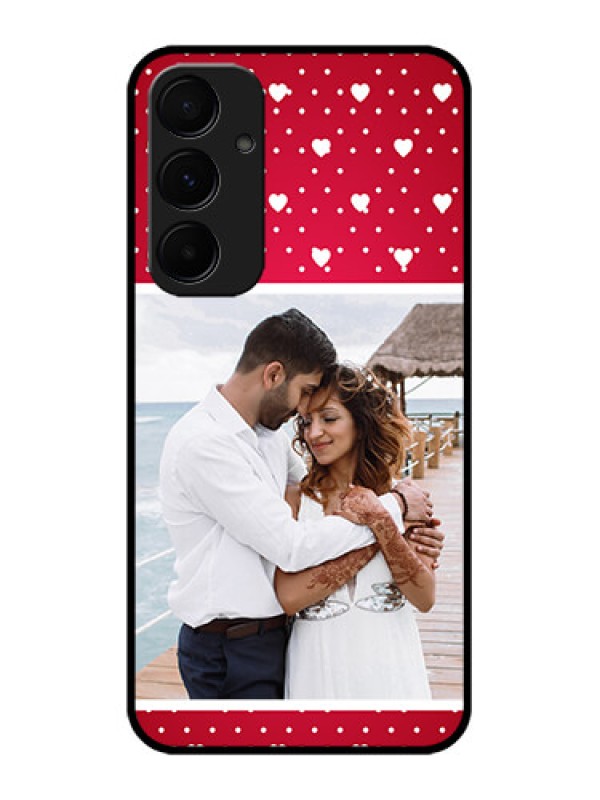Custom Samsung Galaxy A55 5G Custom Glass Phone Case - Hearts Mobile Case Design