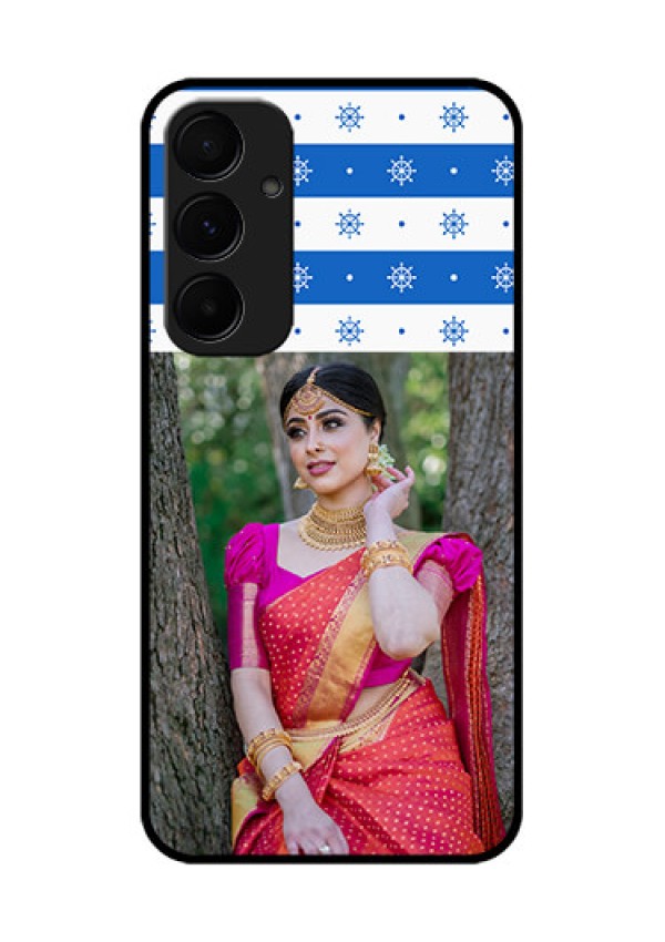 Samsung Galaxy A55 5G Custom Glass Phone Case - Snow Pattern Design