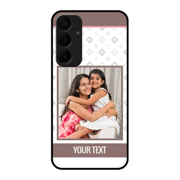 Samsung Galaxy A55 5G Custom Glass Phone Case - Simple Diamond Design Samsung Galaxy A55 5G Custom Glass Phone Case - Simple Diamond Design