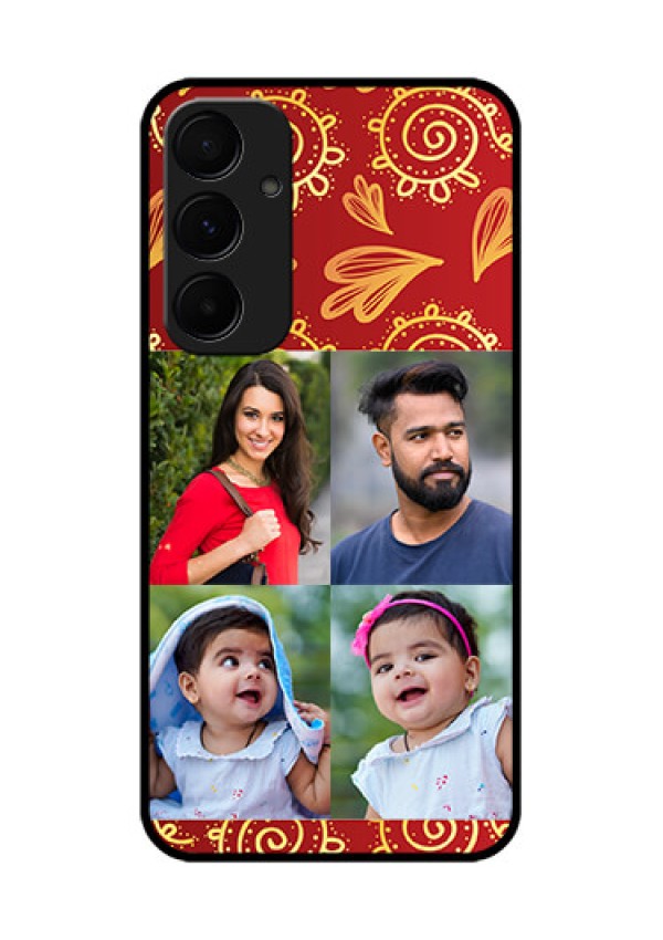 Samsung Galaxy A55 5G Custom Glass Phone Case - 4 Image Traditional Design