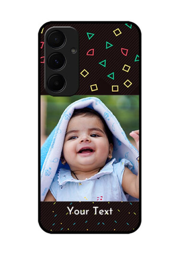 Samsung Galaxy A55 5G Custom Glass Phone Case - With Confetti Birthday Design