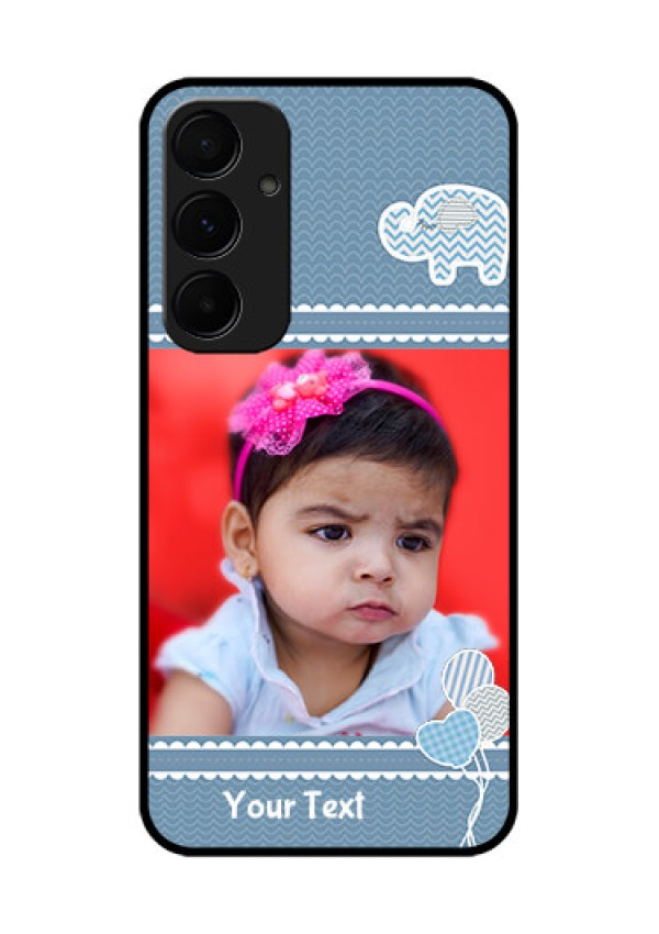 Samsung Galaxy A55 5G Custom Glass Phone Case - With Kids Pattern Design