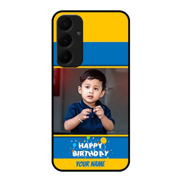 Samsung Galaxy A55 5G Custom Glass Phone Case - Birthday Wishes Design Samsung Galaxy A55 5G Custom Glass Phone Case - Birthday Wishes Design