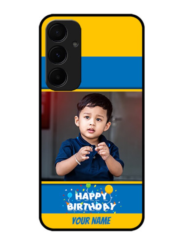 Custom Samsung Galaxy A55 5G Custom Glass Phone Case - Birthday Wishes Design