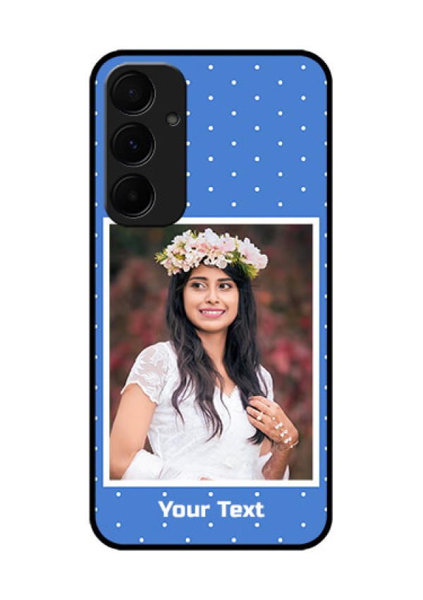 Samsung Galaxy A55 5G Custom Glass Phone Case - Polka Dots Design