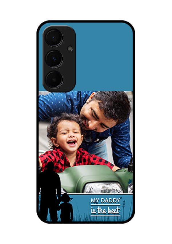 Samsung Galaxy A55 5G Custom Glass Phone Case - Best Dad Design