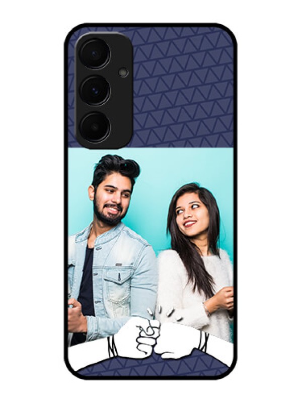 Custom Samsung Galaxy A55 5G Custom Glass Phone Case - With Best Friends Design
