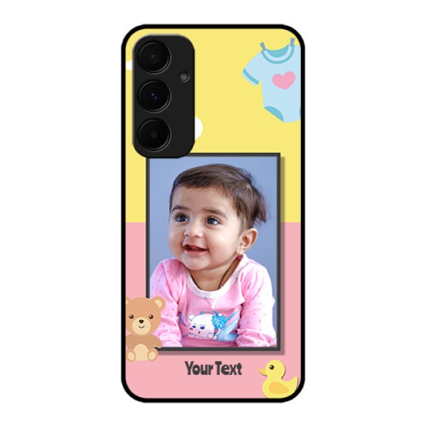 Samsung Galaxy A55 5G Custom Glass Phone Case - Kids 2 Color Design