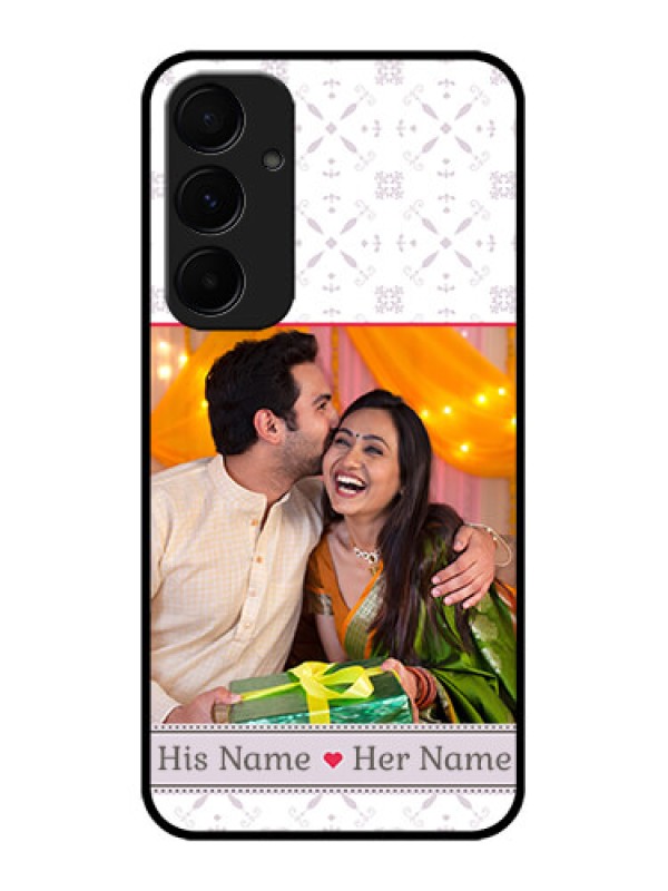 Custom Samsung Galaxy A55 5G Custom Glass Phone Case - With Photo And Ethnic Design