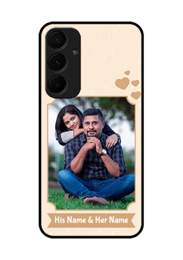 Samsung Galaxy A55 5G Custom Glass Phone Case - With Confetti Love Design