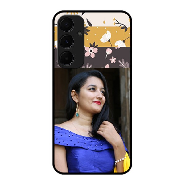 Samsung Galaxy A55 5G Custom Glass Phone Case - Stylish Floral Design Samsung Galaxy A55 5G Custom Glass Phone Case - Stylish Floral Design