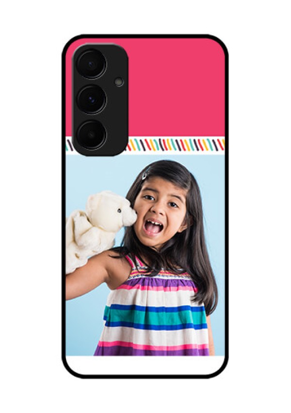 Samsung Galaxy A55 5G Custom Glass Phone Case - Line Art Design