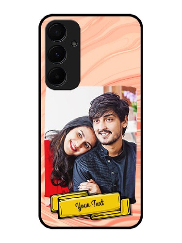 Custom Samsung Galaxy A55 5G Custom Glass Phone Case - Marble Texture Design