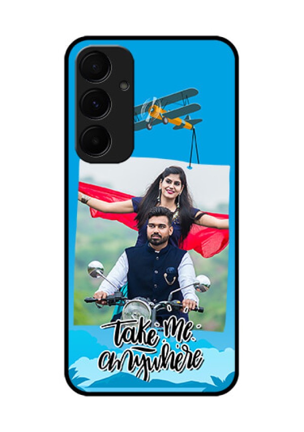Samsung Galaxy A55 5G Custom Glass Phone Case - Traveller Design