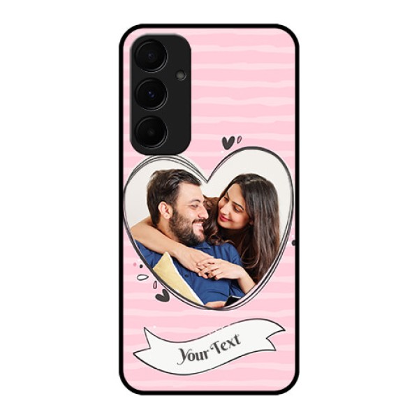 Samsung Galaxy A55 5G Custom Glass Phone Case - Vintage Heart Design