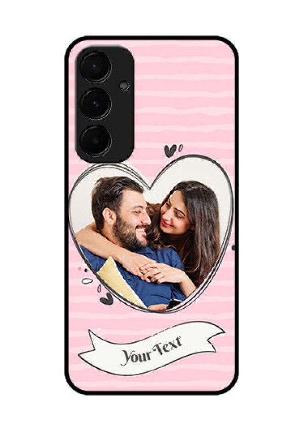Samsung Galaxy A55 5G Custom Glass Phone Case - Vintage Heart Design
