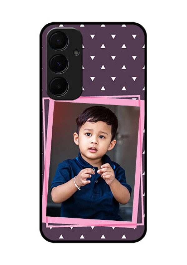 Samsung Galaxy A55 5G Custom Glass Phone Case - Triangle Pattern Dotted Design