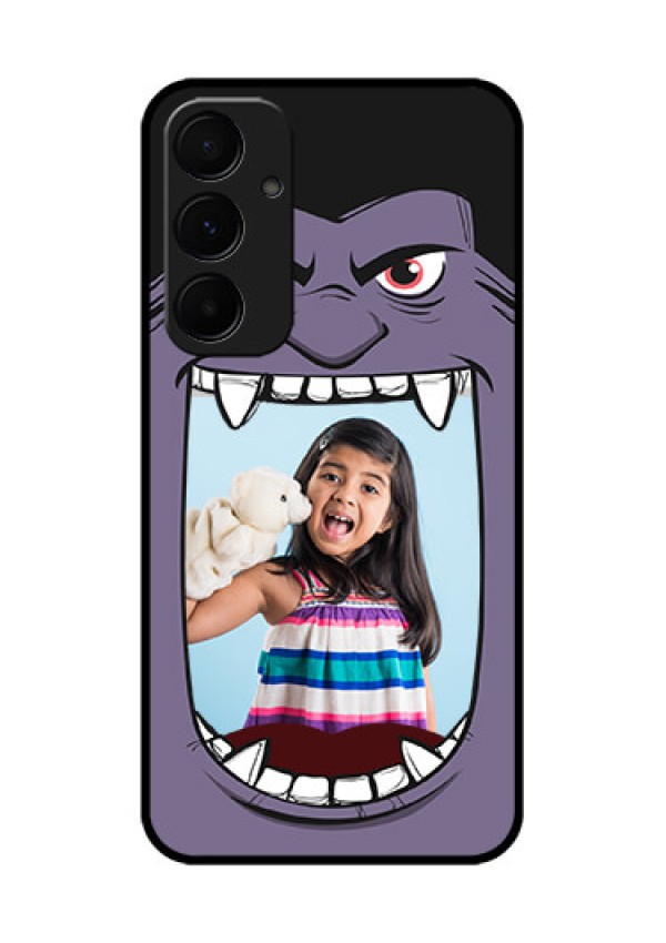 Samsung Galaxy A55 5G Custom Glass Phone Case - Angry Monster Design