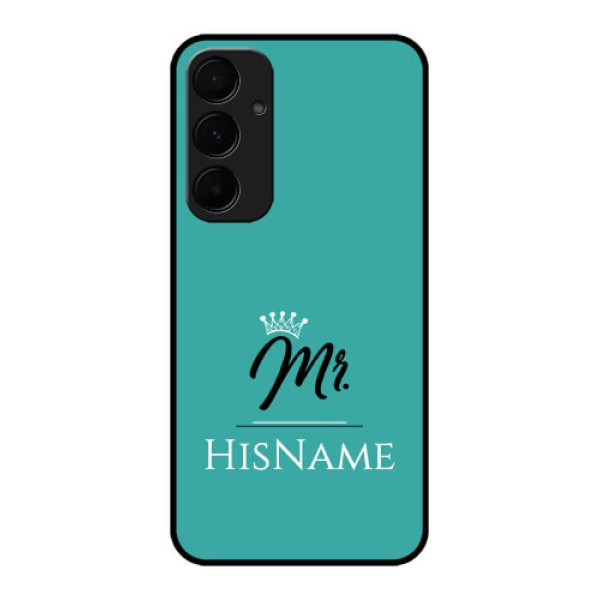Samsung Galaxy A55 5G Custom Glass Phone Case - Mr With Name Design
