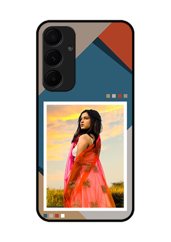 Samsung Galaxy A55 5G Custom Glass Phone Case - Retro Color Pallet Design
