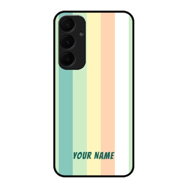 Samsung Galaxy A55 5G Custom Glass Phone Case - Multi - Colour Stripes Design Samsung Galaxy A55 5G Custom Glass Phone Case - Multi - Colour Stripes Design