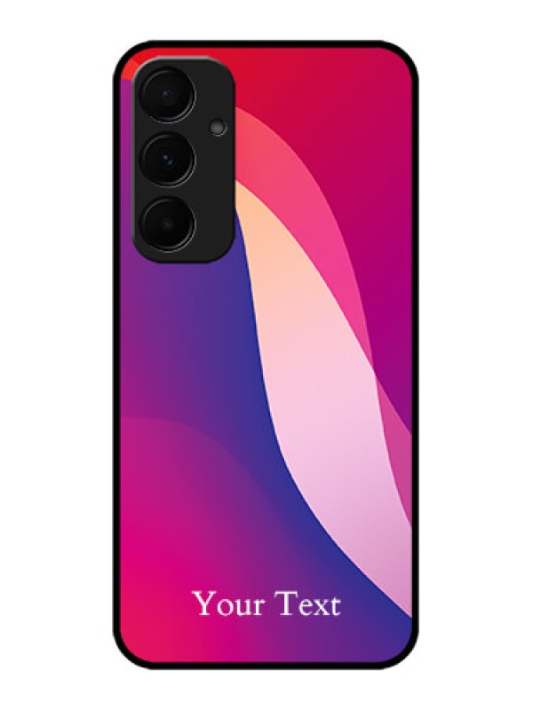 Custom Samsung Galaxy A55 5G Custom Glass Phone Case - Digital Abstract Overlap Design