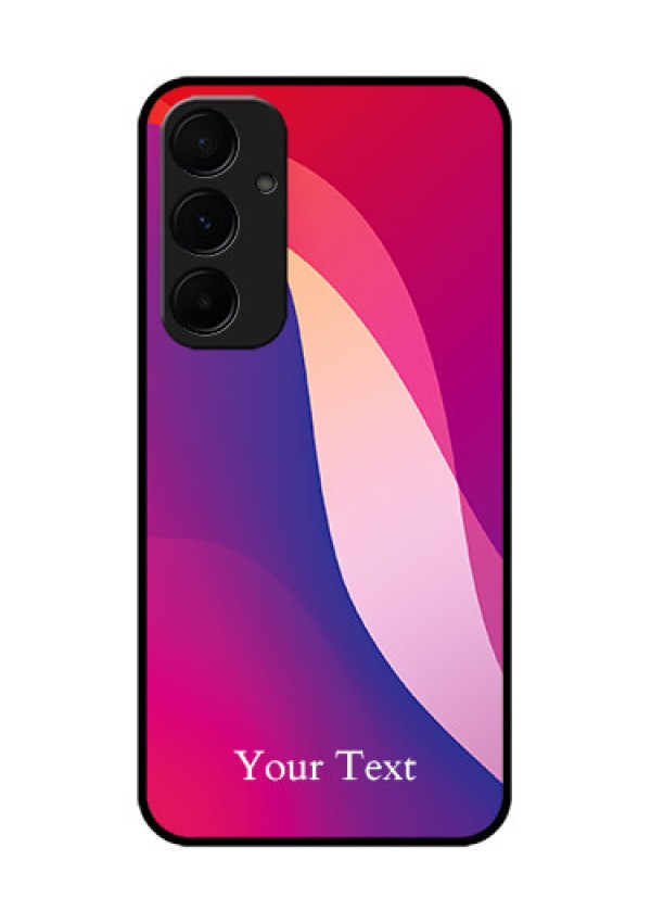 Samsung Galaxy A55 5G Custom Glass Phone Case - Digital Abstract Overlap Design