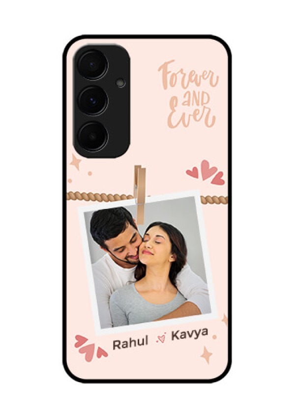 Samsung Galaxy A55 5G Custom Glass Phone Case - Forever And Ever Love Design