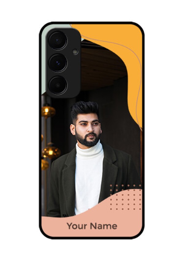Samsung Galaxy A55 5G Custom Glass Phone Case - Tri - Coloured Overlay Design