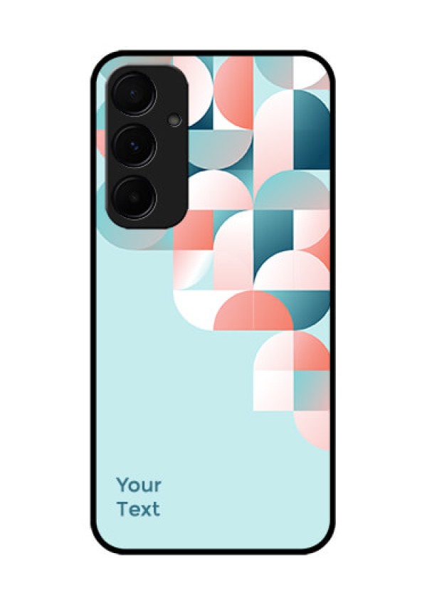 Samsung Galaxy A55 5G Custom Glass Phone Case - Stylish Semi - Circle Pattern Design