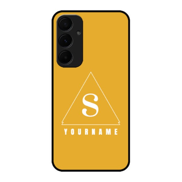 Samsung Galaxy A55 5G Custom Glass Phone Case - Simple Triangle Design