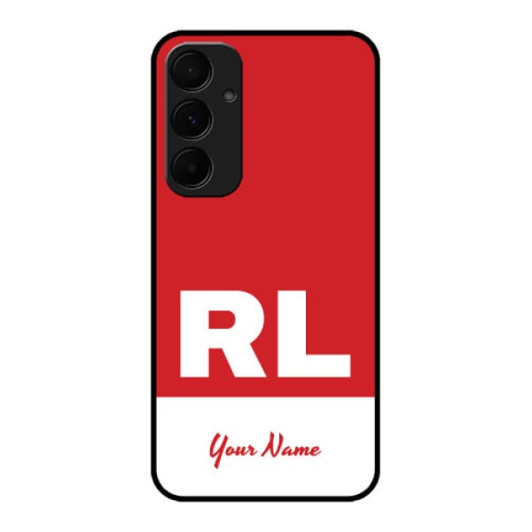 Samsung Galaxy A55 5G Custom Glass Phone Case - Dual Tone Custom Text Design Samsung Galaxy A55 5G Custom Glass Phone Case - Dual Tone Custom Text Design