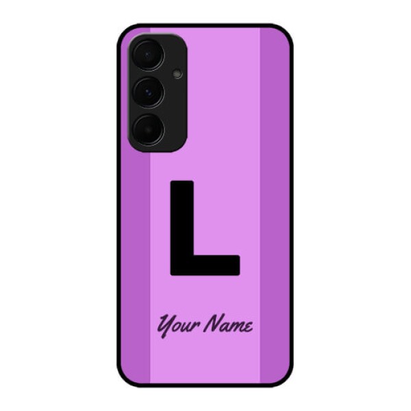 Samsung Galaxy A55 5G Custom Glass Phone Case - Tricolor Custom Text Design