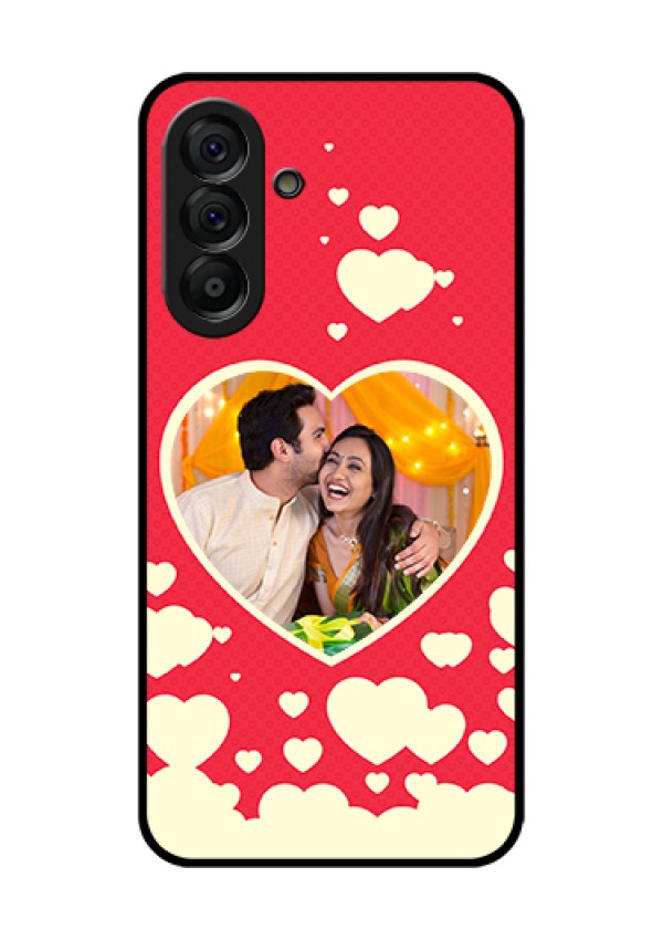 Galaxy A56 5G Custom Glass Phone Case - Love Symbols Phone Cover Design