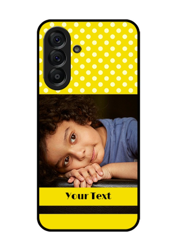 Galaxy A56 5G Custom Glass Phone Case - Bright Yellow Case Design