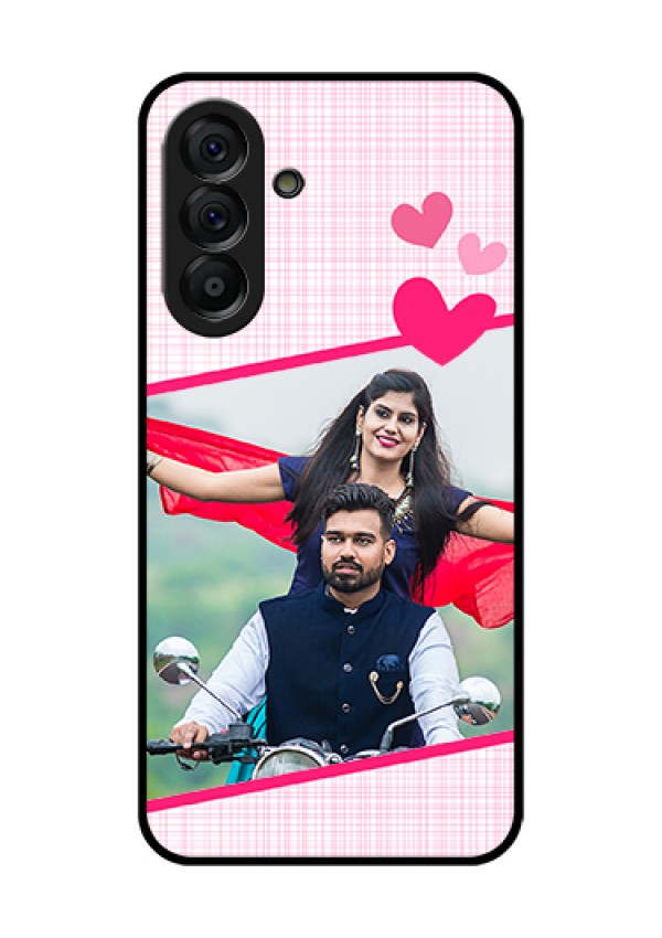 Galaxy A56 5G Custom Glass Phone Case - Love Shape Heart Design