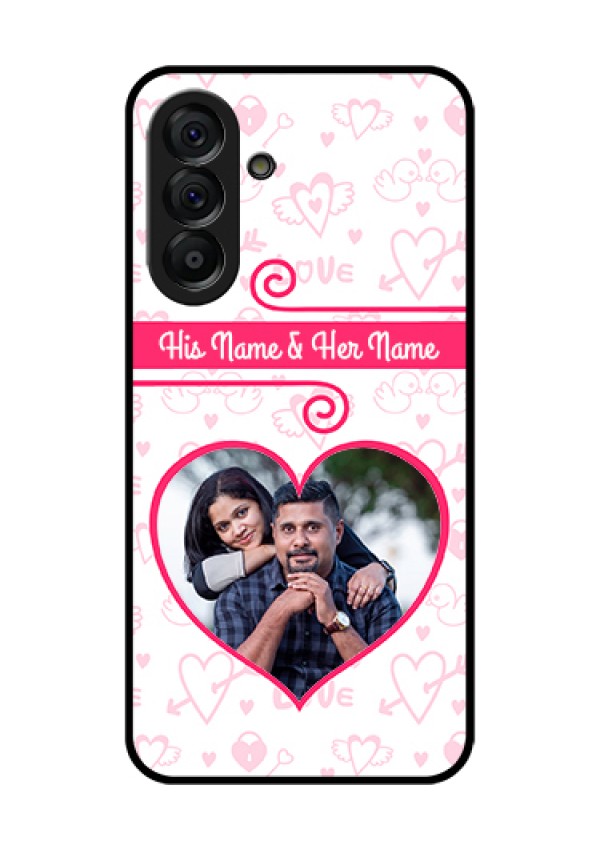 Galaxy A56 5G Custom Glass Phone Case - Heart Shape Love Design