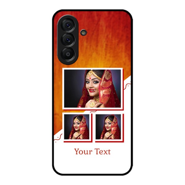 Galaxy A56 5G Custom Glass Phone Case - Wedding Memories Design
