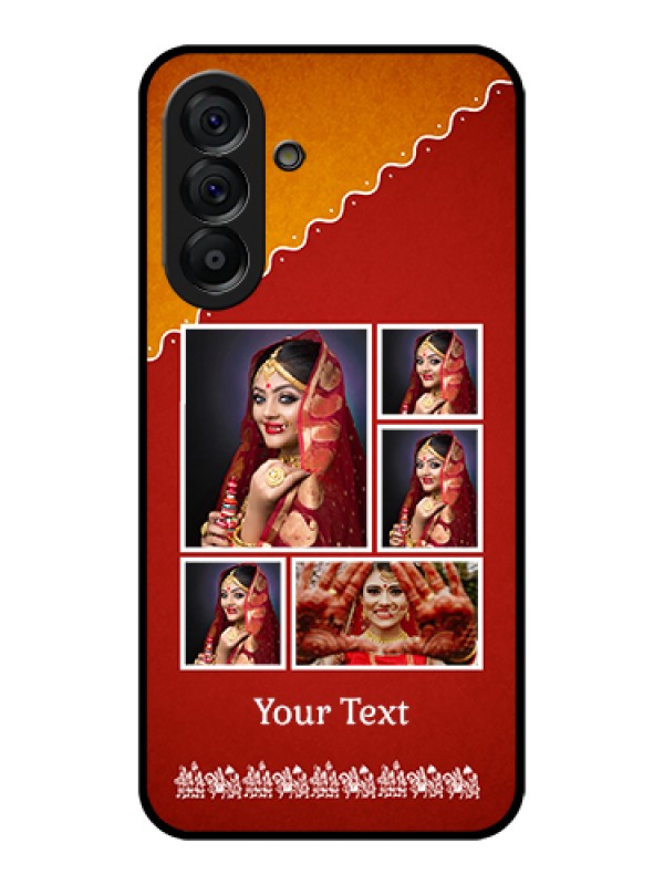 Custom Galaxy A56 5G Custom Glass Phone Case - Wedding Pic Upload Design