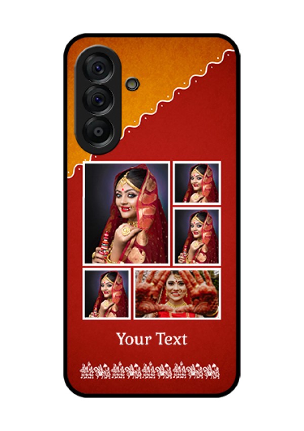 Galaxy A56 5G Custom Glass Phone Case - Wedding Pic Upload Design