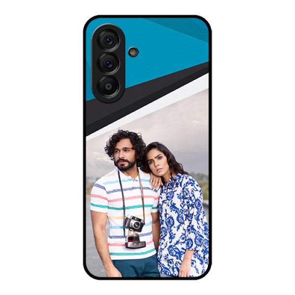 Galaxy A56 5G Custom Glass Phone Case - Simple Pattern Photo Upload Design Galaxy A56 5G Custom Glass Phone Case - Simple Pattern Photo Upload Design