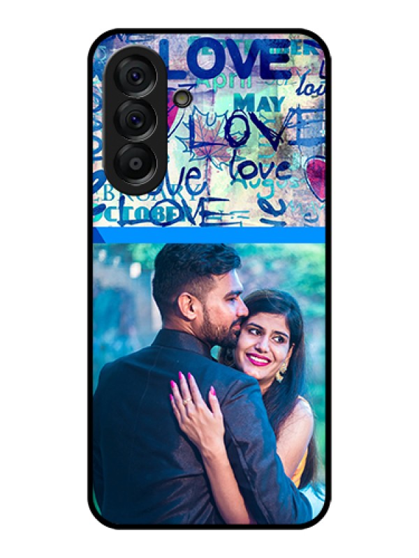 Custom Galaxy A56 5G Custom Glass Phone Case - Colorful Love Design