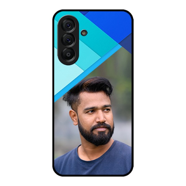 Galaxy A56 5G Custom Glass Phone Case - Blue Pattern Design