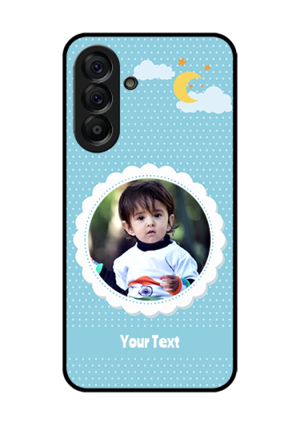 Galaxy A56 5G Custom Glass Phone Case - Violet Pattern Design