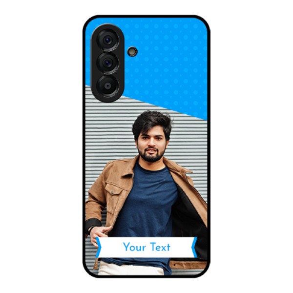 Galaxy A56 5G Custom Glass Phone Case - Simple Blue Color Design