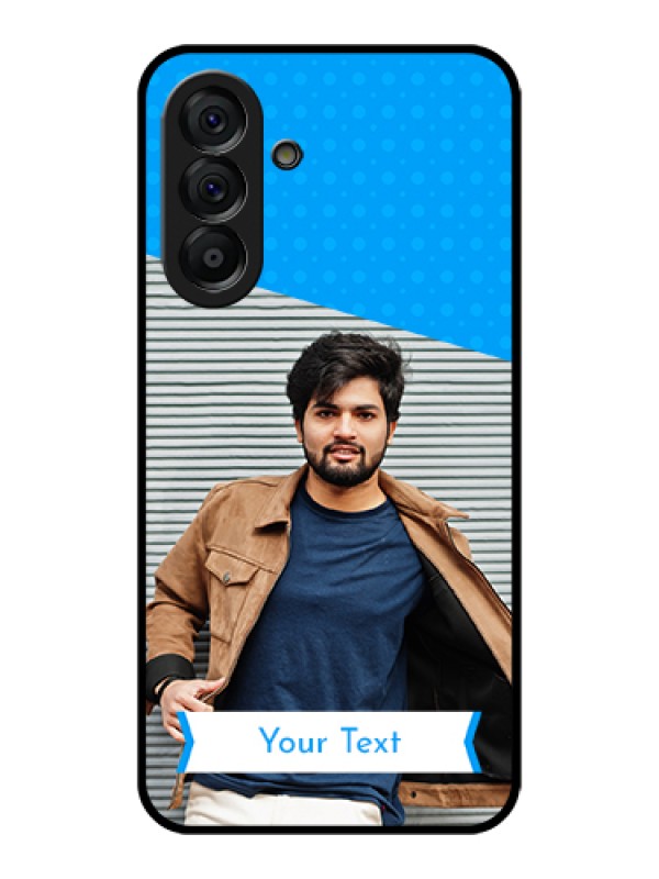 Custom Galaxy A56 5G Custom Glass Phone Case - Simple Blue Color Design