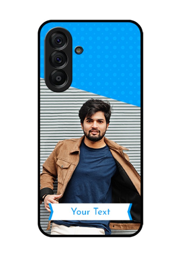 Galaxy A56 5G Custom Glass Phone Case - Simple Blue Color Design